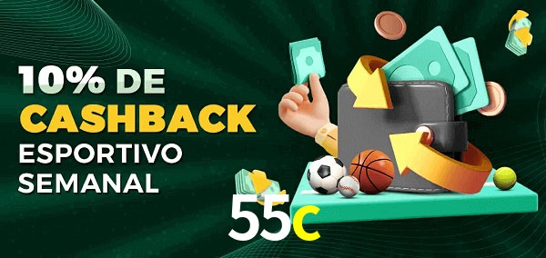 10% de bônus de cashback na 55c